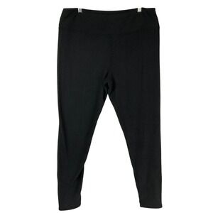 ClimateRight by Cuddl Duds Black Stretch Pull-On Fleece Leggings Womens XL